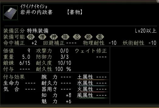 岩井の内政書の画像