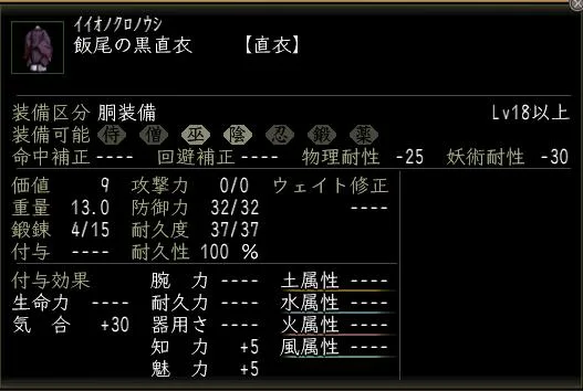 飯尾の黒直衣の画像