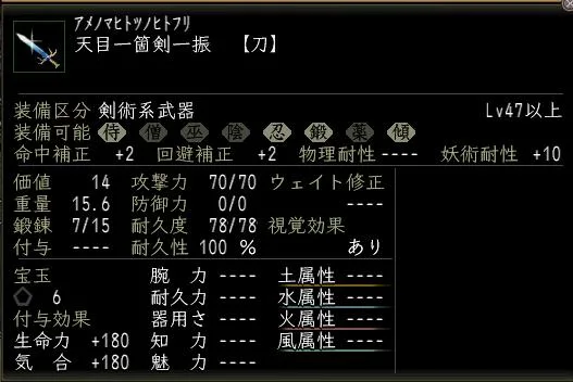 天目一箇剣一振の画像