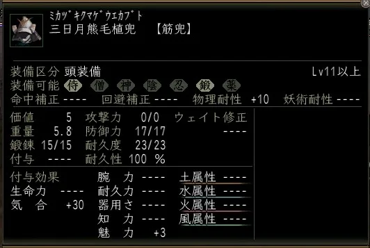 三日月熊毛植兜:三日月兜