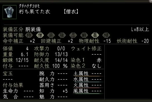 朽ち果てた衣の画像