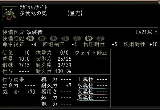 多我丸の兜の画像