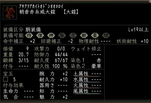 朝倉赤糸威大鎧の画像