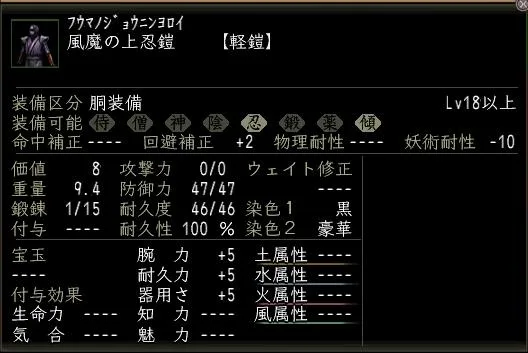 風魔の上忍鎧:風魔上忍鎧