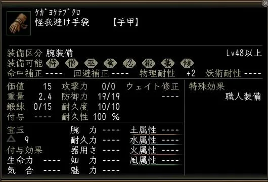 怪我避け手袋の画像