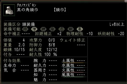 黒の角頭巾の画像