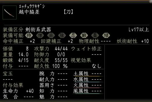 越中脇差の画像