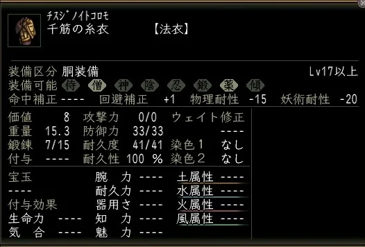 千筋の糸衣の画像