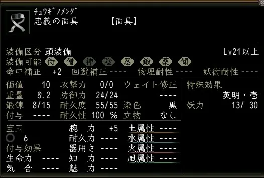 忠義の面具の画像