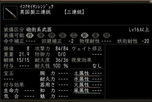 異国製三連銃の画像