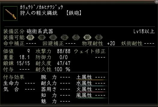 狩人の軽火縄銃の画像
