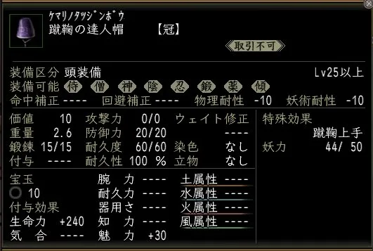 蹴鞠の達人帽の画像