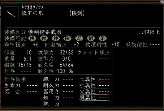 狐王の爪の画像