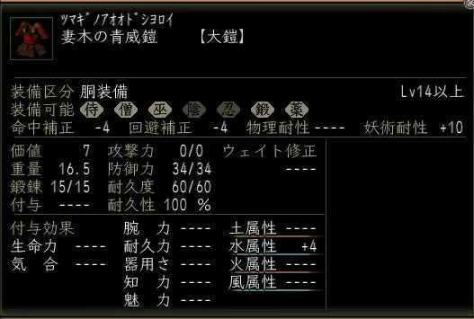 妻木の青威鎧の画像