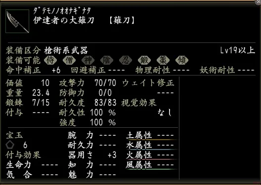 伊達者の大薙刀の画像