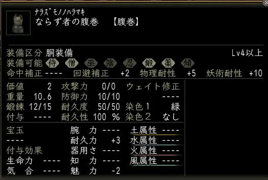 ならず者の腹巻の画像