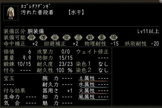 汚れた普段着の画像