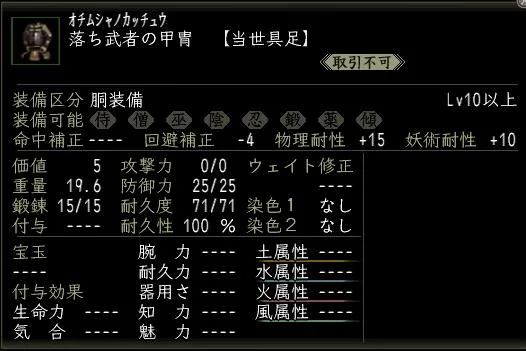 落ち武者の甲冑の画像