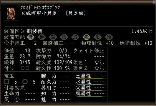 玄威短甲小具足の画像