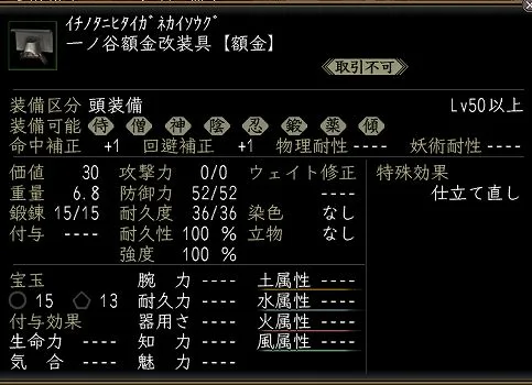 一ノ谷額金改装具:一ノ谷額金1