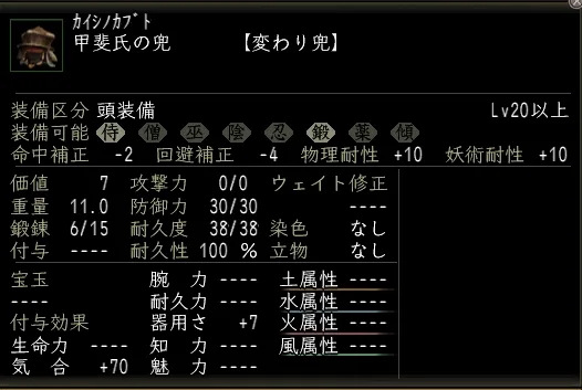 甲斐氏の兜の画像