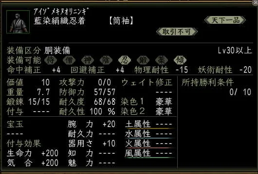 藍染絹織忍着の画像