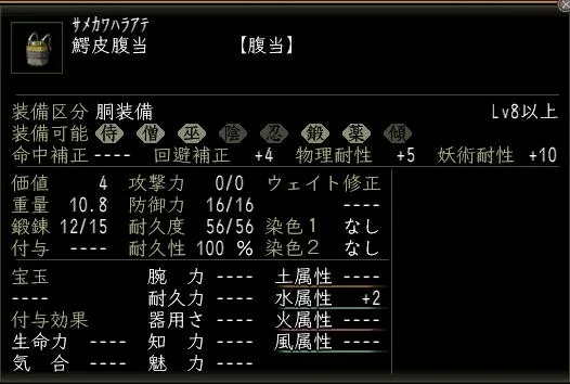 鰐皮腹当の画像