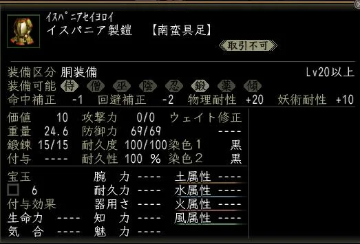 イスパニア製鎧の画像